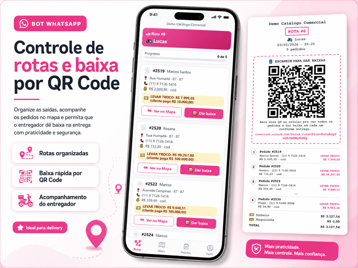 Controle Rotas por QRcode